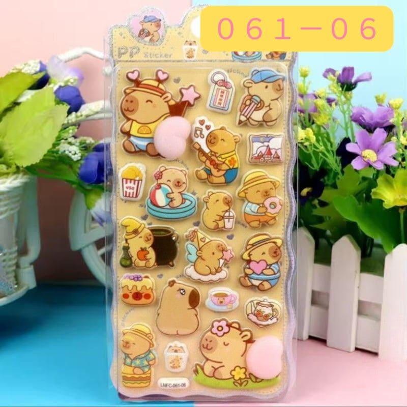 カピバラ キャラクター おしりシール ぷくぷくシール 可愛い 3D 立体 シール 立体 手帳シール 3D クリア シール ぷっくり メール便 osh8 |  | 02