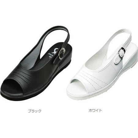 働く女性の ナースサンダル ピュアウォーカー オフィスサンダル ナースシューズ レディース 疲れにくい 静か 白 黒 ピンク ウエッジ ヒール 安い pw7601 | pure walker | 04