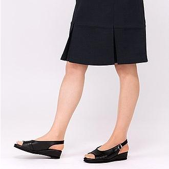 働く女性の ナースサンダル ピュアウォーカー オフィスサンダル ナースシューズ レディース 疲れにくい 静か 白 黒 ピンク ウエッジ ヒール 安い pw7601 | pure walker | 05