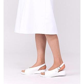 働く女性の ナースサンダル ピュアウォーカー オフィスサンダル ナースシューズ レディース 疲れにくい 静か 白 黒 ピンク ウエッジ ヒール 安い pw7601 | pure walker | 06