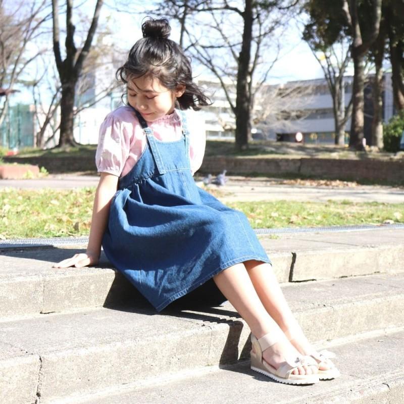 リボン サンダル ストラップ ウエッジ ソール ヒール フットベット ゴム バンド 女の子 ガール ガーリー 子供 キッズ ジュニア rio43634 |  | 14