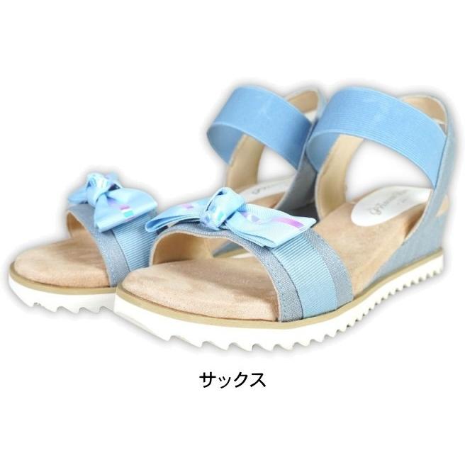 リボン サンダル ストラップ ウエッジ ソール ヒール フットベット ゴム バンド 女の子 ガール ガーリー 子供 キッズ ジュニア rio43634 |  | 04