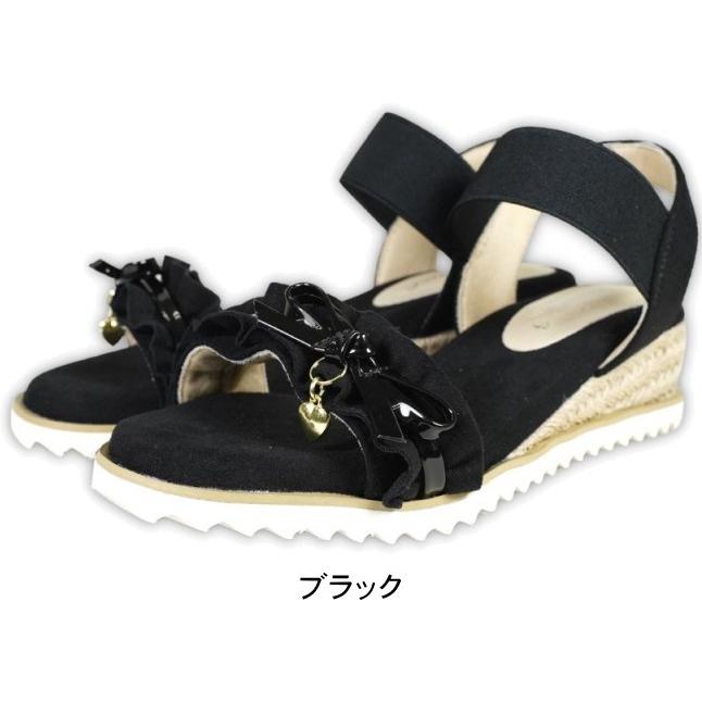 子供 リボン サンダル ストラップ ウエッジ ソール ヒール フットベット ゴム バンド 女の子 ガール ガーリー 子供 キッズ ジュニア rio43635 |  | 02