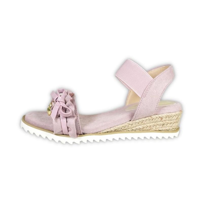 子供 リボン サンダル ストラップ ウエッジ ソール ヒール フットベット ゴム バンド 女の子 ガール ガーリー 子供 キッズ ジュニア rio43635 |  | 03