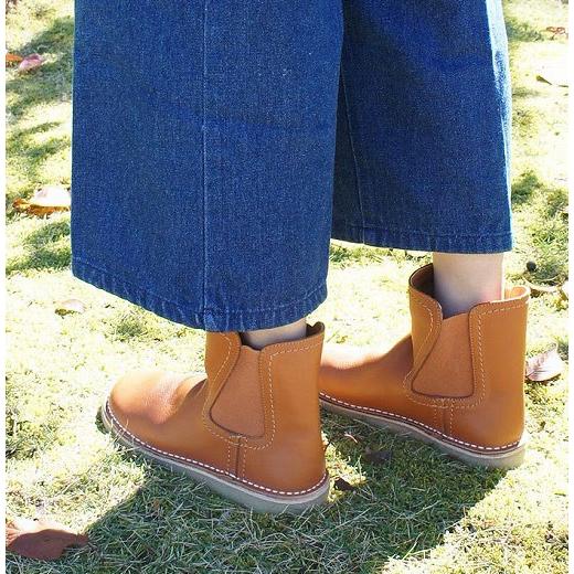 ショート ブーツ レディース サイドゴア ペコス チャッカー 本革 レザー 牛 皮 ぺたんこ くしゅ クシュ モーイ MOOI！ roymf146 送料無料 |  | 07