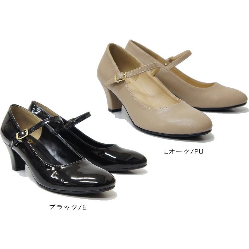 パンプス ストラップ 痛くない 歩きやすい ローヒール 結婚式 オフィス 黒 脱げない ブラック BLACK 5cm 入学式 入園式 卒業式 卒園式 Pumps sm1603｜ablya｜03