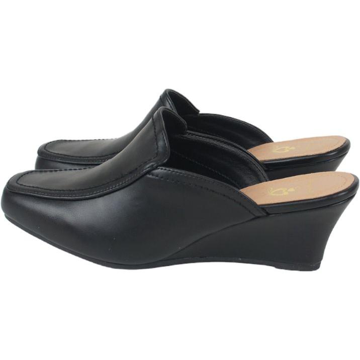 ミュール サンダル スクエアトゥ レディース 靴 サボサンダル ウエッジ