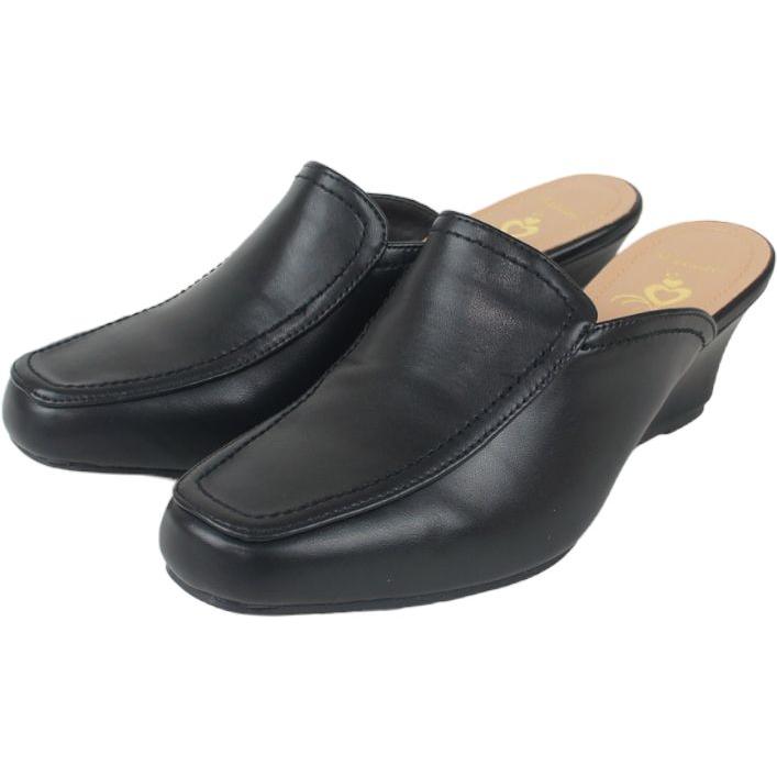 ミュール サンダル スクエアトゥ レディース 靴 サボサンダル ウエッジ