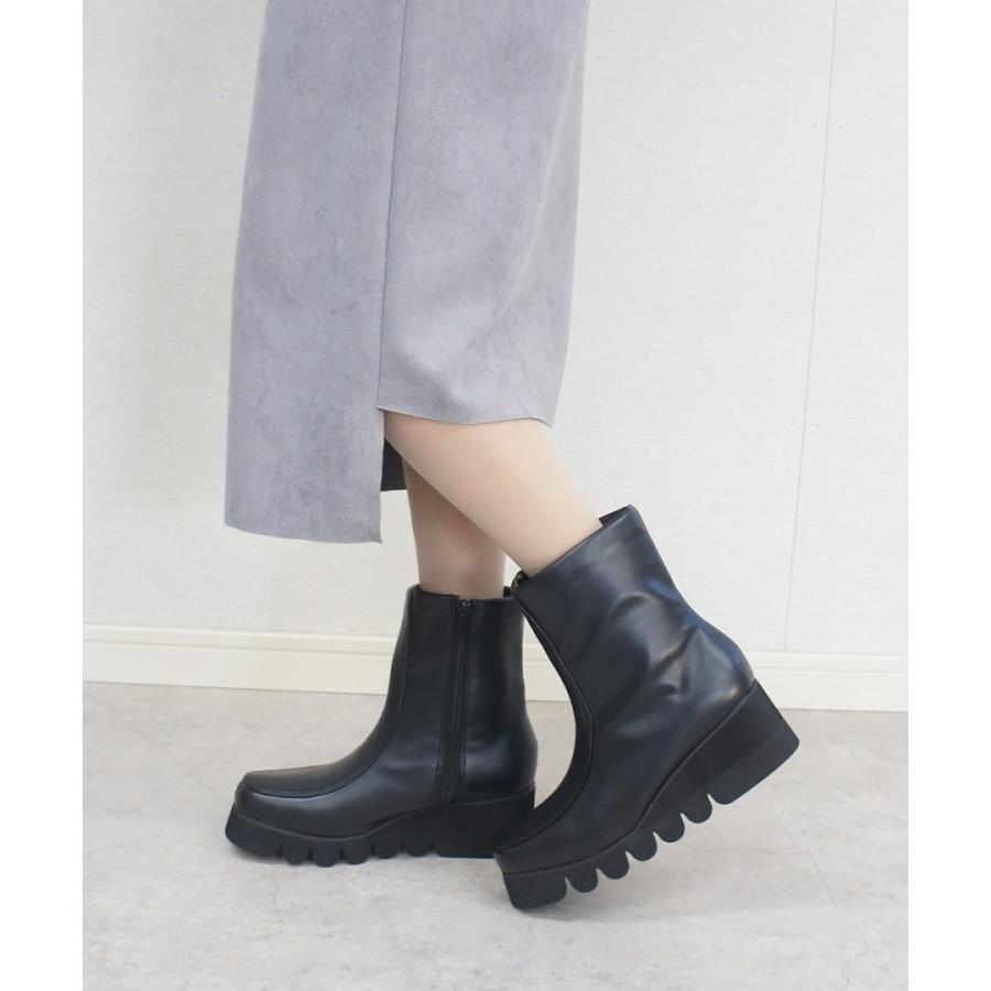 ヒルズアヴェニュー ストレッチブーツ 23.5 黒ウェーブソール 厚底 ソックス ヒルズアヴェニュー HILLS AVENUE ストレッチブーツ （ブラック