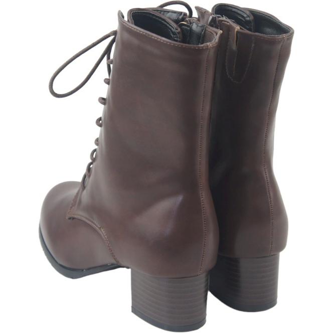 ショートブーツ レディース 歩きやすい レースアップブーツ 編み上げ