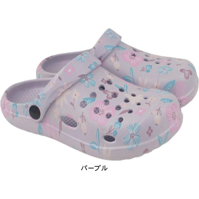 子供 キッズ ジュニア サボ サンダル クロッグ EVA 女の子 花柄 ベルト
