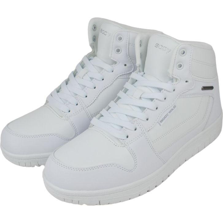 スニーカー メンズ 白 ホワイト 黒 ブラック 防水 ボディワイルド BODY