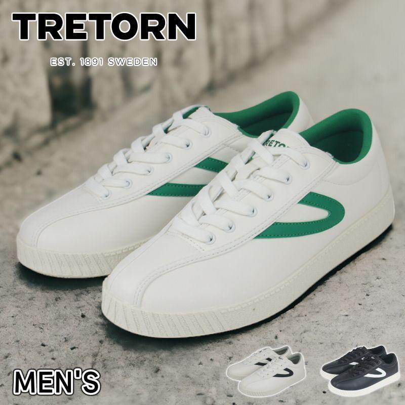 Tretorn（トレトン） スニーカー メンズ 黒 ブラック ホワイト 白