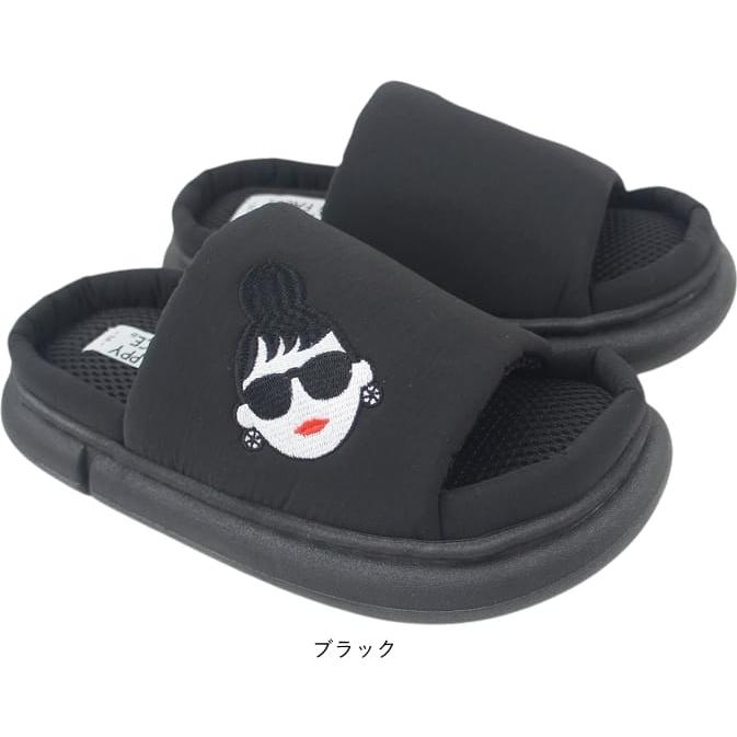 サンダル レディース 滑りにくい フラット ぺたんこ クッション 厚底 軽い 軽量 やわらかい おしゃれ スリッパ ハッピーフェイス HAPPYFACE レディエマ tk10076 |  | 04