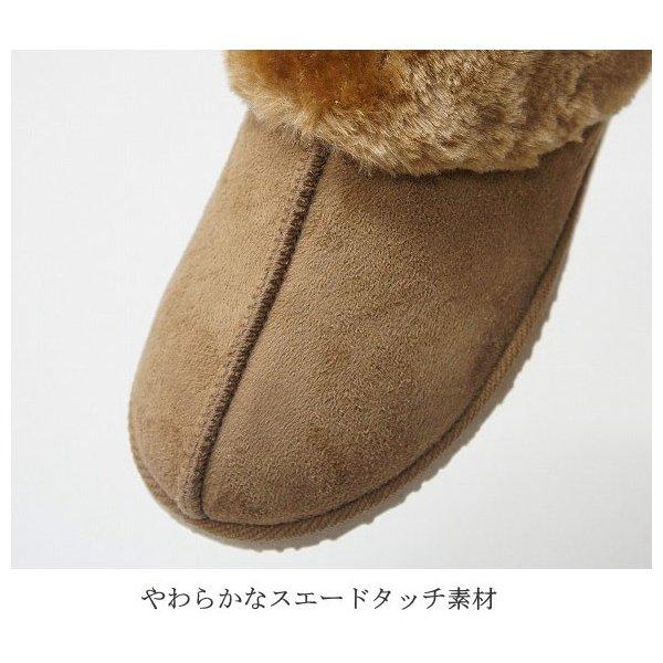 レディース ムートン サボ サンダル モコモコ あったか ボア ファー