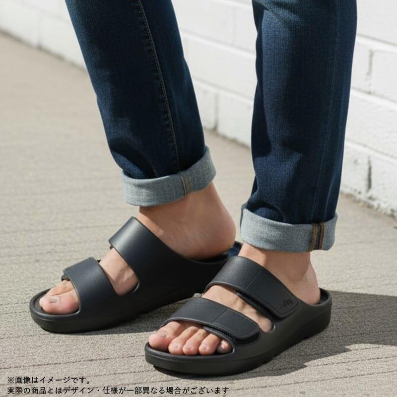 PLUS  FOURTH リカバリーサンダル メンズ レディース 靴 黒 ブラック コンフォートサンダル クッション  疲れない 姿勢 矯正 整体 ツボ 指圧 tk94004 |  | 09