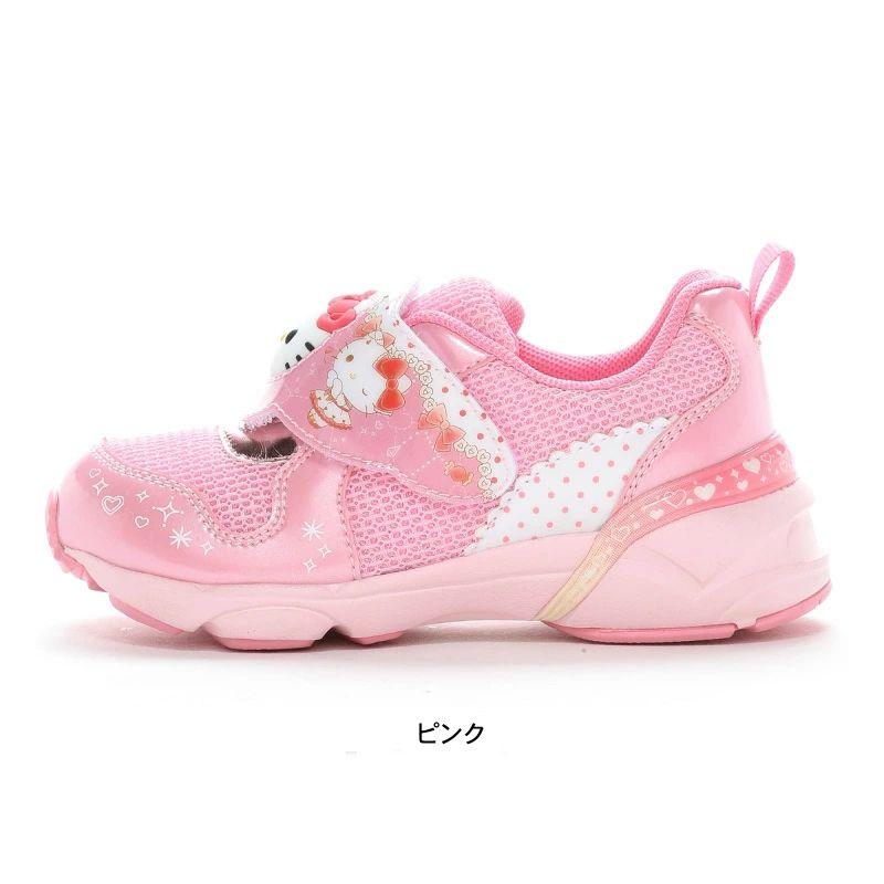 サンリオ ハローキティ シナモロール クロミ子供靴 キッズ スニーカー SA C034 ピンク ミント パープル moonstar ムーンスター 光る LED搭載 女の子 tmsac034 | MoonStar | 01