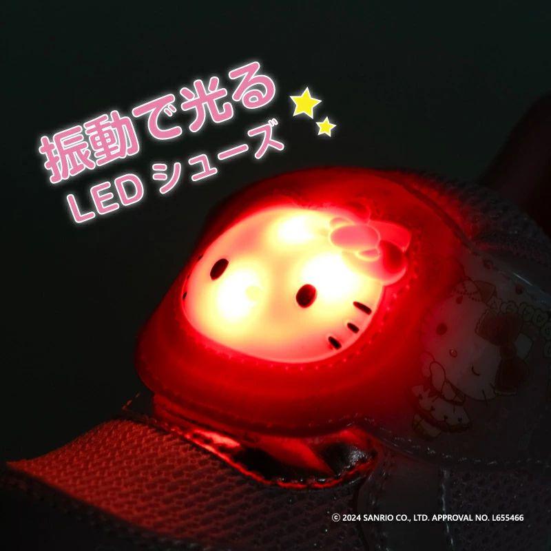 サンリオ ハローキティ シナモロール クロミ子供靴 キッズ スニーカー SA C034 ピンク ミント パープル moonstar ムーンスター 光る LED搭載 女の子 tmsac034 | MoonStar | 08