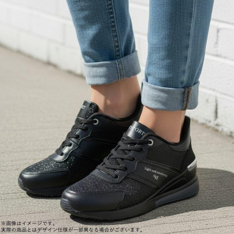 手を使わずに履ける ハンズフリー スニーカー ウエッジソール 美脚 ブラック ホワイト レディース スリッポン ヴァンスポーツ VANSPORT VA403 van403 |  | 11