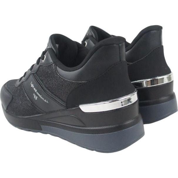 手を使わずに履ける ハンズフリー スニーカー ウエッジソール 美脚 ブラック ホワイト レディース スリッポン ヴァンスポーツ VANSPORT VA403 van403 |  | 09