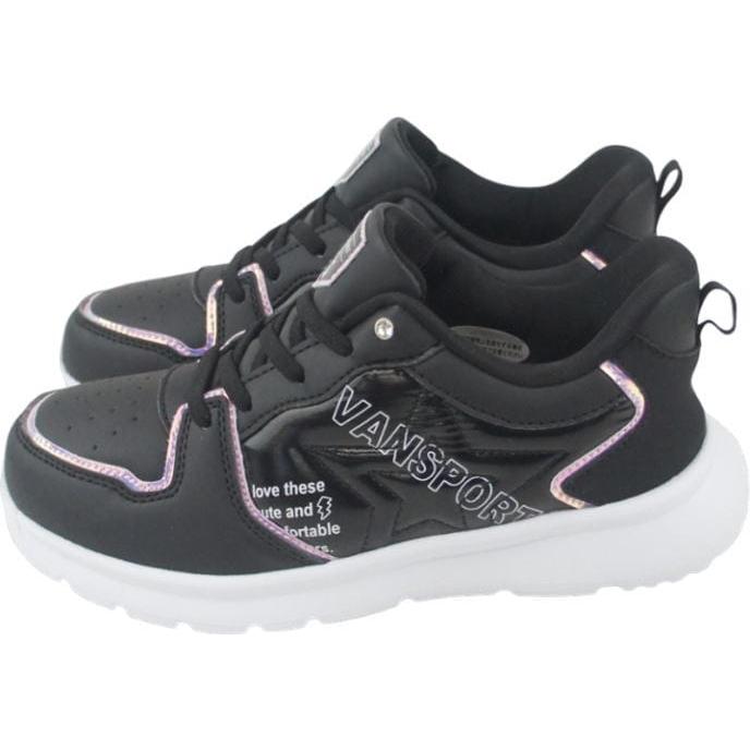 手を使わずに履ける 秒で履けるスニーカー ブラック ホワイト 19cm〜23cm キッズ ジュニア 女の子 スリッポン スリップイン ヴァンスポーツ VANSPORT van705 |  | 08