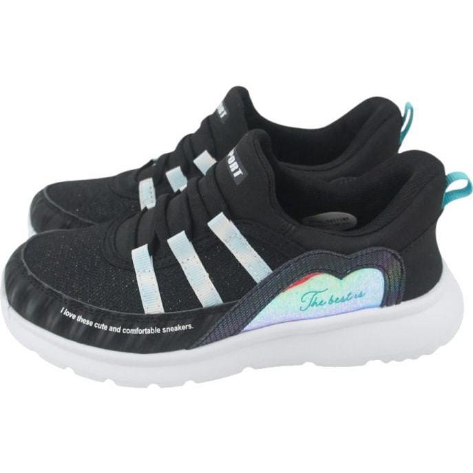 手を使わずに履ける 秒で履けるスニーカー ブラック ホワイト 19cm〜23cm キッズ ジュニア 女の子 スリッポン スリップイン ヴァンスポーツ VANSPORT van706 |  | 08