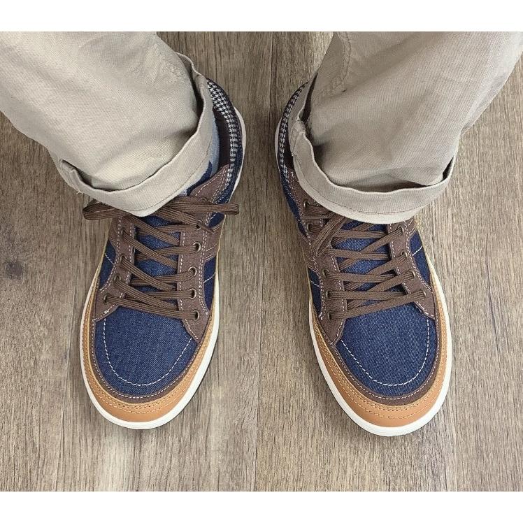 スニーカー メンズ ひも レースアップ ウォーキング カジュアル おしゃれ 靴 デニム HERROS ハーロス 父の日 敬老の日 プレゼント vanhr6001 | HERROS | 08