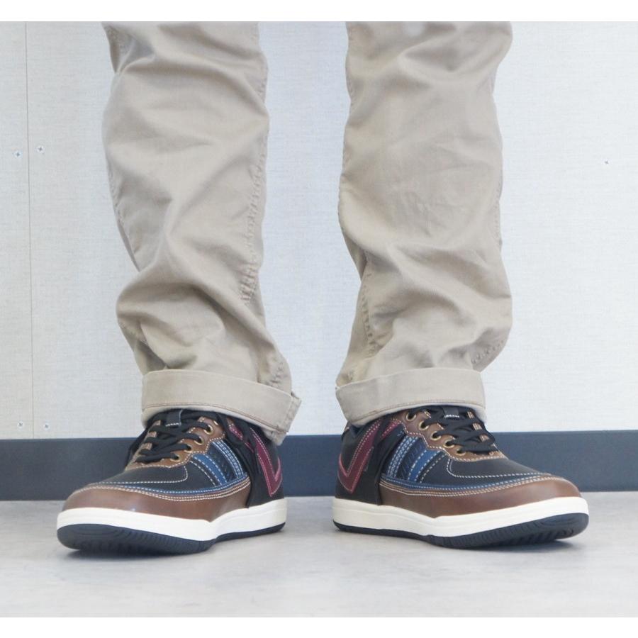 スニーカー メンズ ひも レースアップ ウォーキング カジュアルシューズ おしゃれ 靴 HERROS ハーロス 父の日 敬老の日 プレゼント vanhr6003 | HERROS | 11