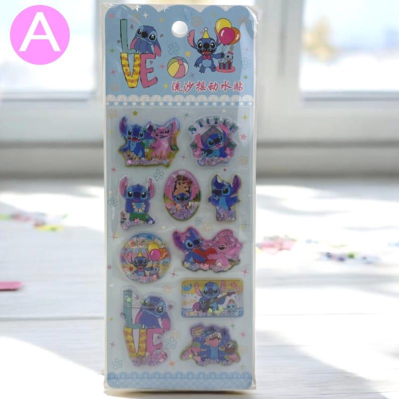 ディズニー キャラクター スティッチ ウォーターシール ぷくぷくシール 可愛い 3D 立体 シール 立体 手帳シール クリア シール メール便 water2 |  | 01