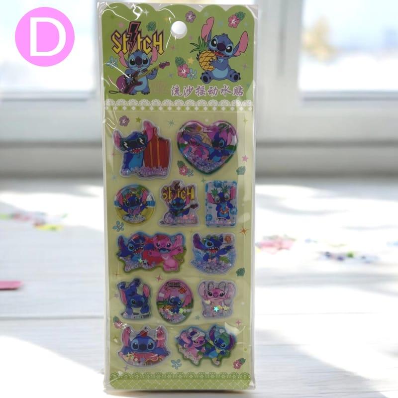 ディズニー キャラクター スティッチ ウォーターシール ぷくぷくシール 可愛い 3D 立体 シール 立体 手帳シール クリア シール メール便 water2 |  | 04