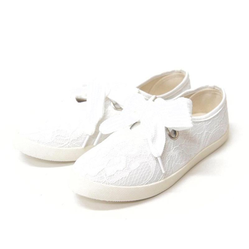 スニーカー レディース スリッポン スニーカー リボン 太ひも レースアップ レース 素材 柄 黒 アイボリー 女性 靴 安い Ym Ym ファッションシューズ アベリア 通販 Yahoo ショッピング