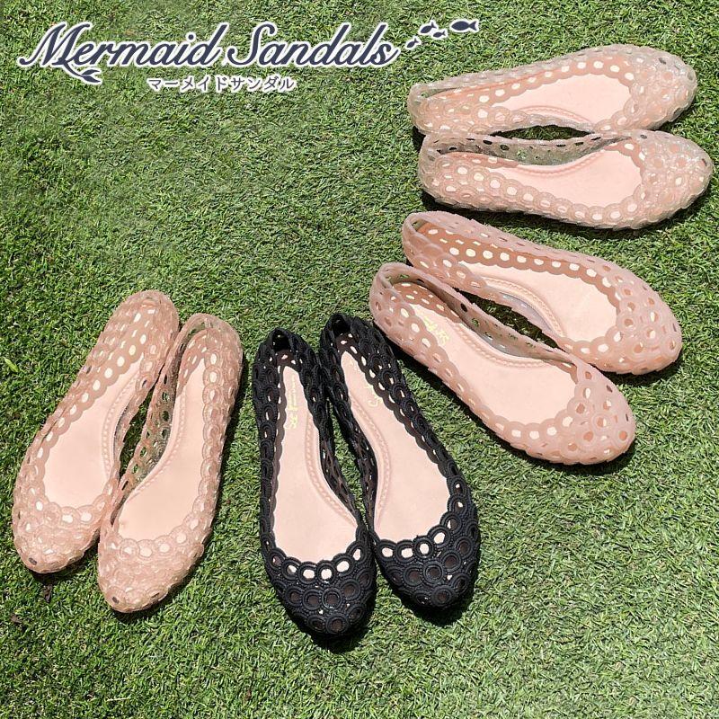 Mermaid ラバーシューズ レインシューズ サンダル レディース ラバー  