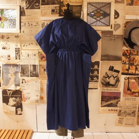 Homspun 100 2 ブロードワイドスリーブギャザーワンピース ブルー A3 1 1594 Bl 輸入雑貨屋 Bon Eto Vikings 通販 Yahoo ショッピング