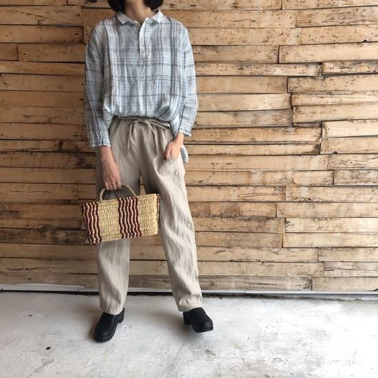 Homspun リネンバイオウエスト紐パンツ ベージュ A3 1 3433 2 輸入雑貨屋 Bon Eto Vikings 通販 Yahoo ショッピング