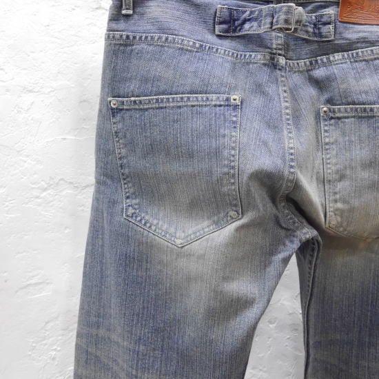 FROG DENIM（フロッグデニム） ユーズド加工ルーズストレートジーンズ