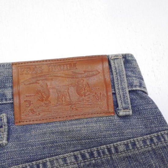 FROG DENIM（フロッグデニム） ユーズド加工ルーズストレートジーンズ 