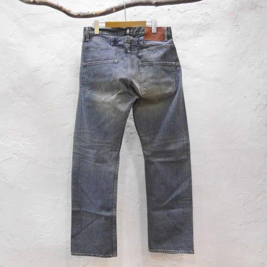 FROG DENIM（フロッグデニム） ユーズド加工ルーズストレートジーンズ 