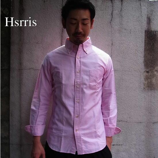 HARRISS　Paris オックスフォードボタンダウンシャツ　ピンク