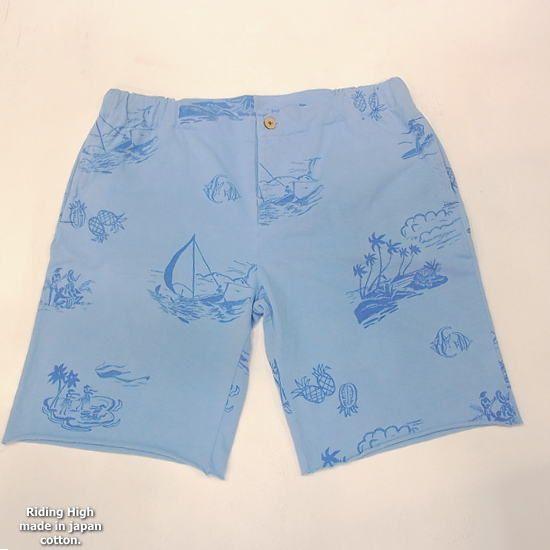 RIDING HIGH(ライディングハイ) ハワイアンビーチショートパンツ　ブルー | RIDING HIGH | 01