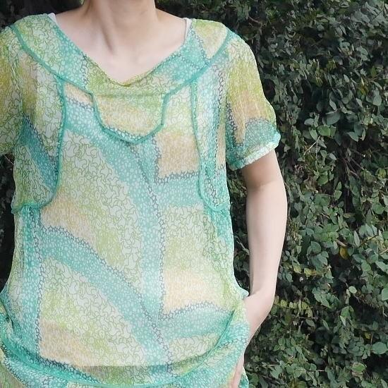 BINDU　ドリーミーシフォンブラウス 全2色