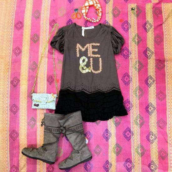 EYE DOLL from L.A アイドール　MEANDYOU TUNIC ME&UチュニックTシャツ チャコールグレー | 