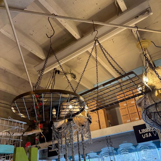 アイアン ハンギングハンガーラウンド　アンティークゴールド　ハンドメイド　手作り　庭　ガーデン　ガーデニング　植物　ドライフラワー |  | 05