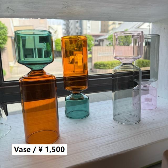 2wayカラーガラスベース　生花　ドライフラワー　花瓶　花　 | 