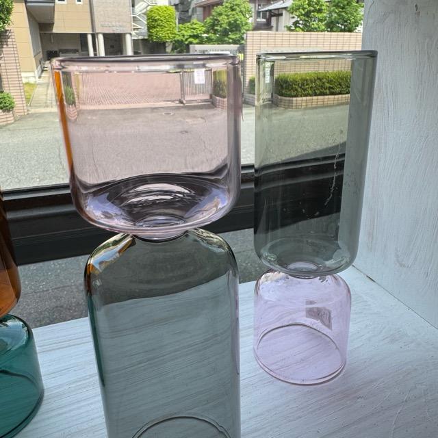 2wayカラーガラスベース　生花　ドライフラワー　花瓶　花　 |  | 01