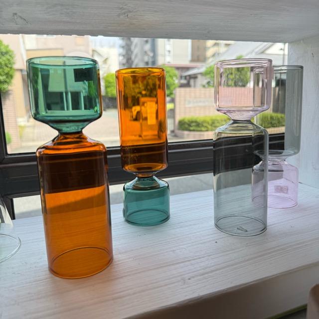 2wayカラーガラスベース　生花　ドライフラワー　花瓶　花　 |  | 07