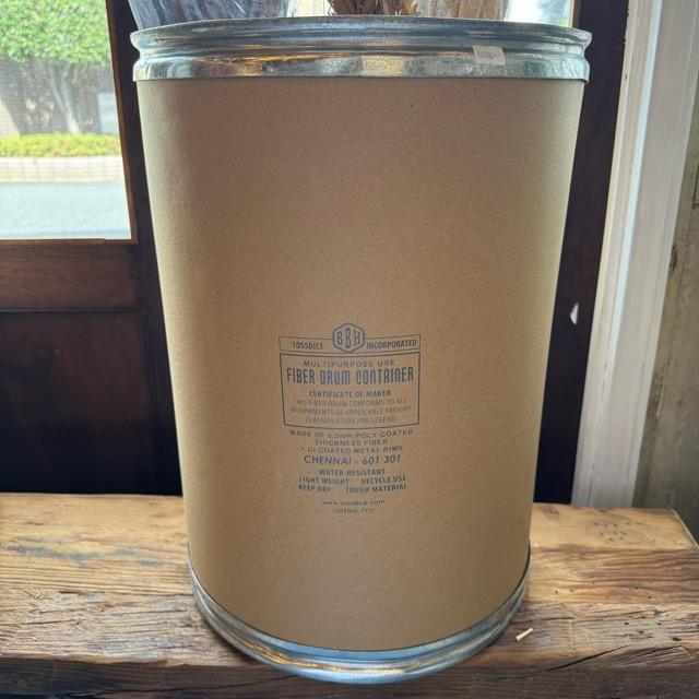 ファイバードラム　L　海外　工業用　クラフト製　紙　3サイズ　オリジナル　プリント　無地　オリジナルステッカー　ドライフラワー　花　バケツ　傘立て |  | 01