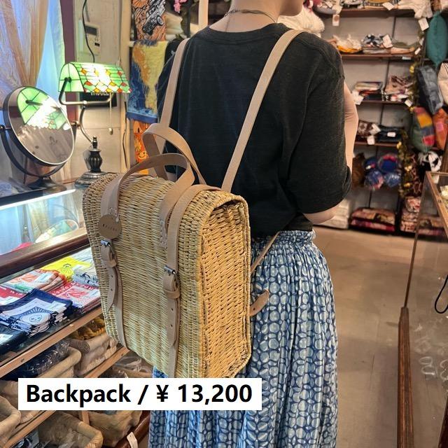 ストローカゴ リュック　ファッション　リュックサック　バスケットリュック　おでかけ　旅行 | 