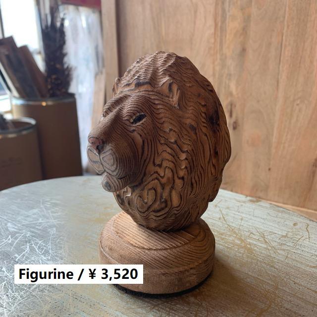 木製ライオン彫刻 約41cm 木製ライオン彫刻 約41cm