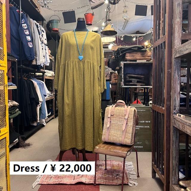 ichi Antiquites❣️コットンリネンヘリンボーンワンピース ICHI Antiquites ICHI Antiquites（イチアンティークス） ヘリンボーン