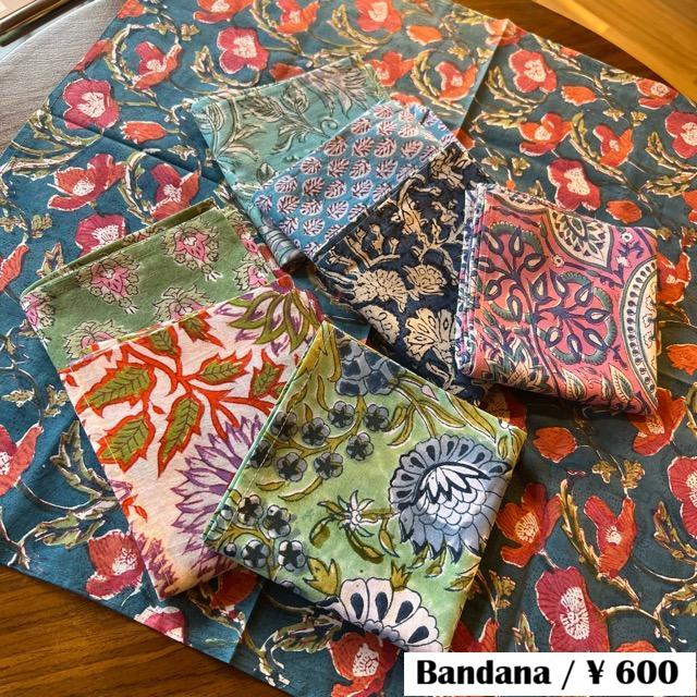 TOPANGA accessory　Rapid Woodblock Print Bandana 　７Type　ラピド木版プリントバンダナ  ７タイプ バンダナ　かわいい | 